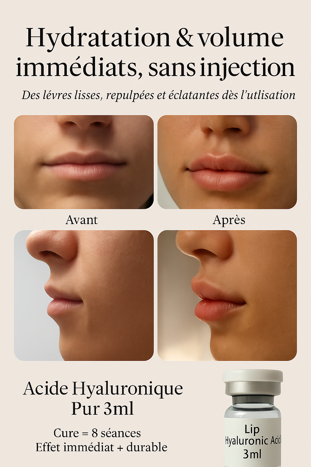 Acid hyaluronique pur lèvres 3ml