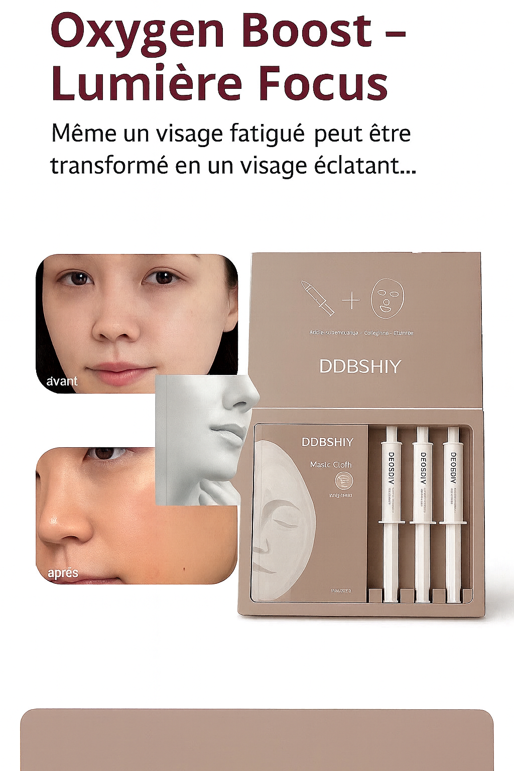 Oxygen Boost – Lumière Focus (Soin CO₂ Professionnel Coréen)