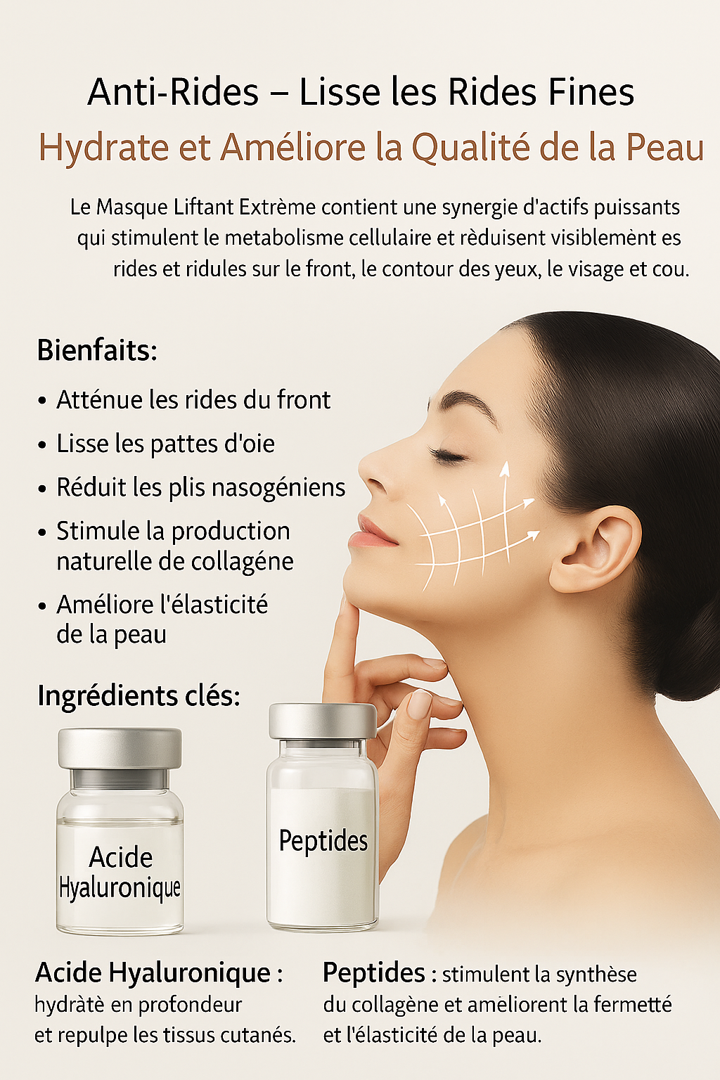 KIT LIFTING INTENSIF – 2 Masques liftants extrême + 1 Sérum V-FACE